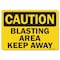 Signmission OSHA Caution, 5" Height, 7" Width, Decal, 5" H, 7" W, Landscape, Blasting Area Keep Away OS-CS-D-57-L-19117 - alternate 1